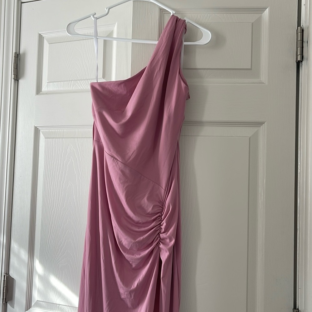 Katie May Pink One-Shoulder Maxi Dress